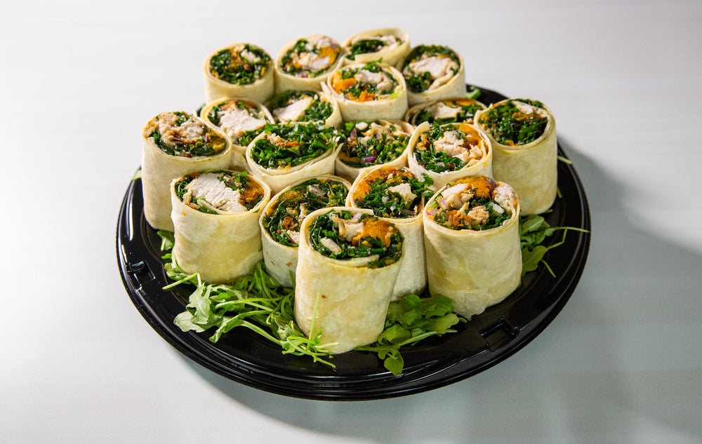 Mixed Kale and Chicken Wrap Platter